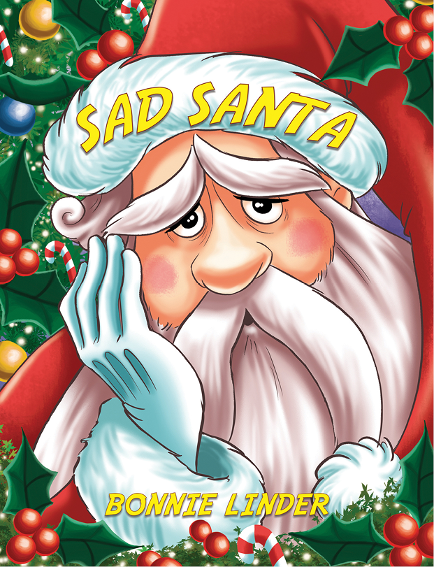 This image is the cover for the book Sad Santa