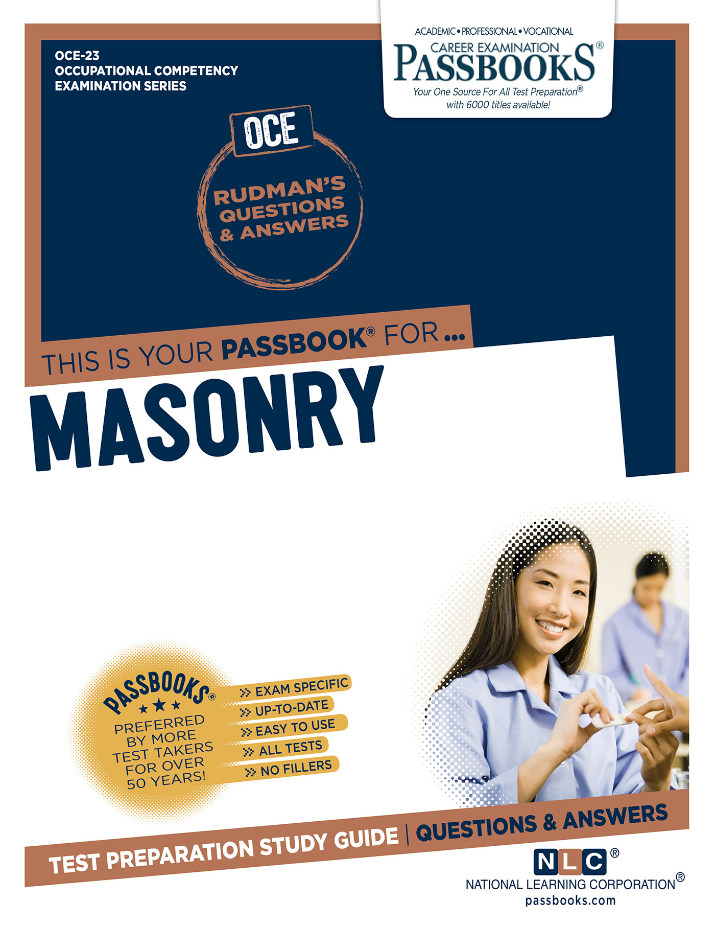 This image is the cover for the book MASONRY, Occupational Competency Examination Series