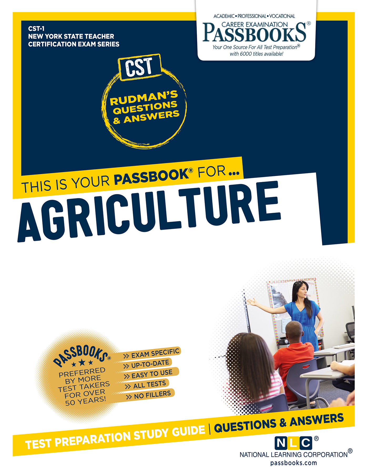 This image is the cover for the book Agriculture, New York State Teacher Certification Examination Series (NYSTCE)