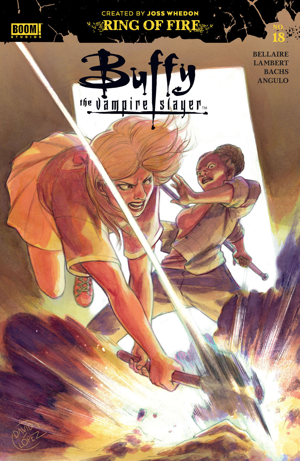 This image is the cover for the book Buffy the Vampire Slayer #18, Buffy the Vampire Slayer