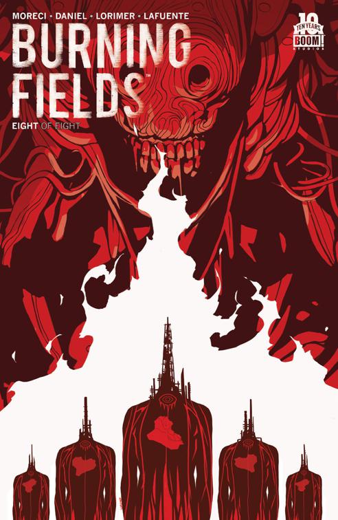 This image is the cover for the book Burning Fields #8, Burning Fields