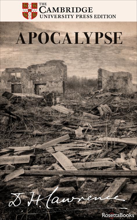 Apocalypse, The Definitive Cambridge Editions of D.H. Lawrence