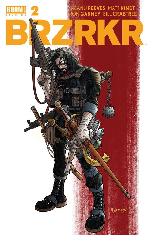 This image is the cover for the book BRZRKR #2, BRZRKR