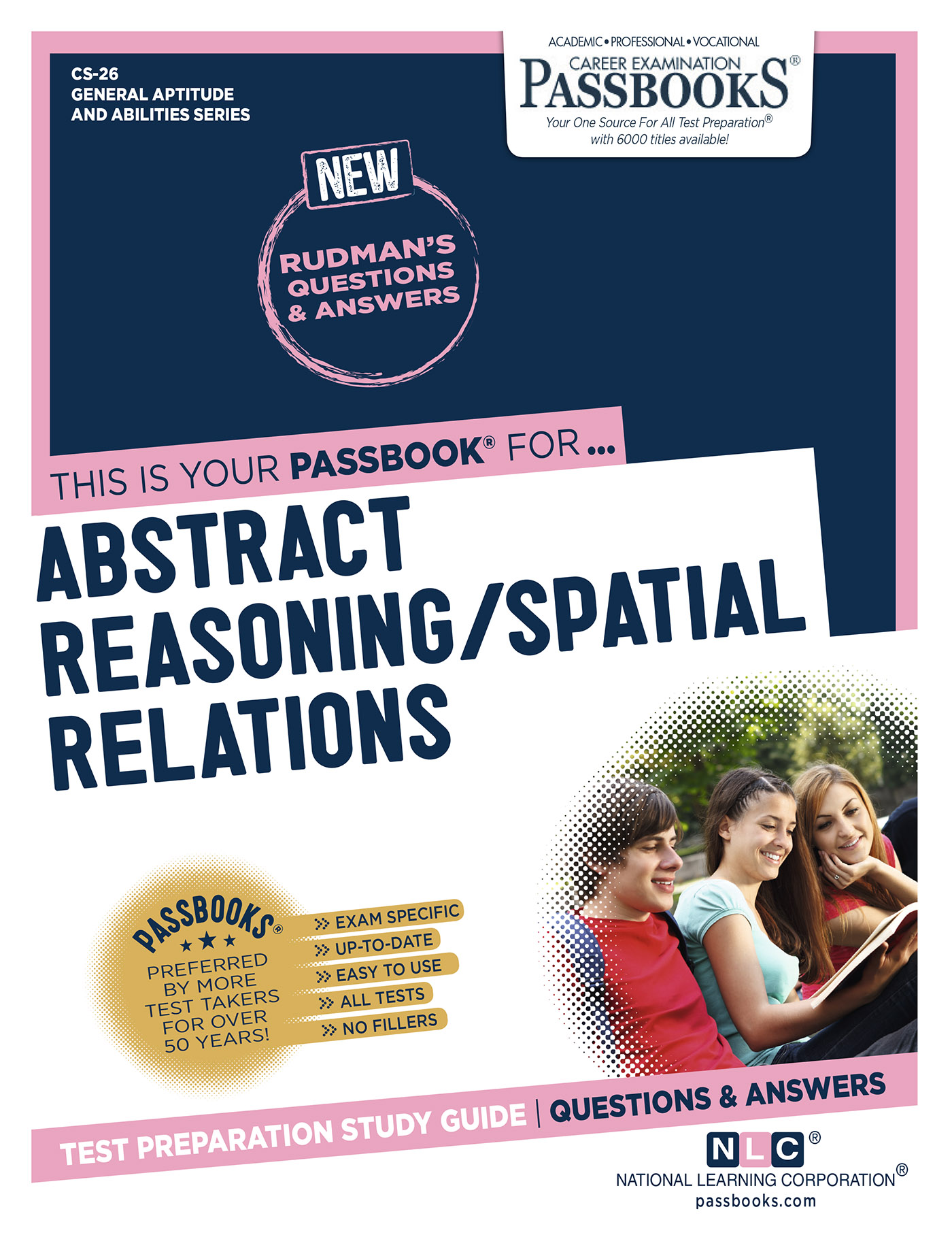 This image is the cover for the book ABSTRACT REASONING / SPATIAL RELATIONS, General Aptitude and Abilities Series (CS)