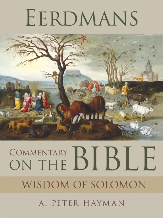 Eerdmans Commentary on the Bible: Wisdom of Solomon