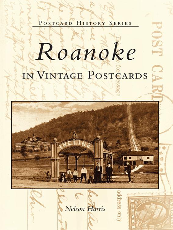 This image is the cover for the book Roanoke in Vintage Postcards, Postcard History