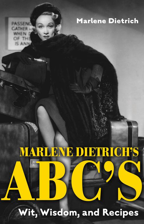 This image is the cover for the book Marlene Dietrich's ABC's