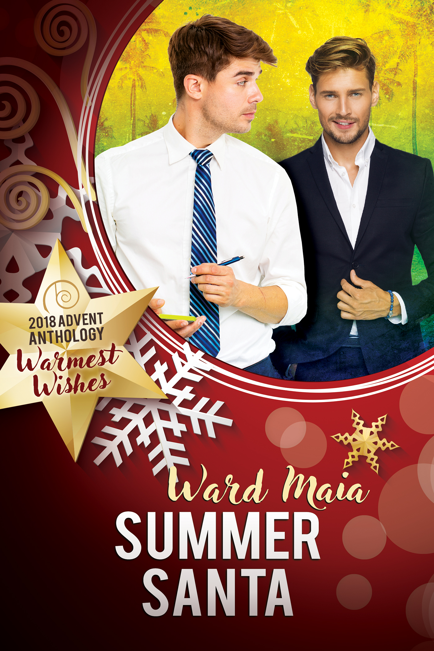 This image is the cover for the book Summer Santa, 2018 Advent Calendar - Warmest Wishes