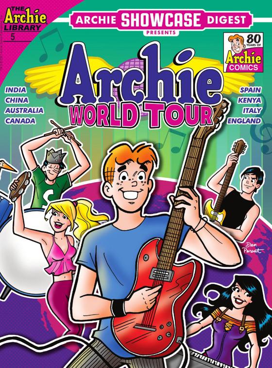 This image is the cover for the book Archie Showcase Digest #5: World Tour, Archie Showcase Digest