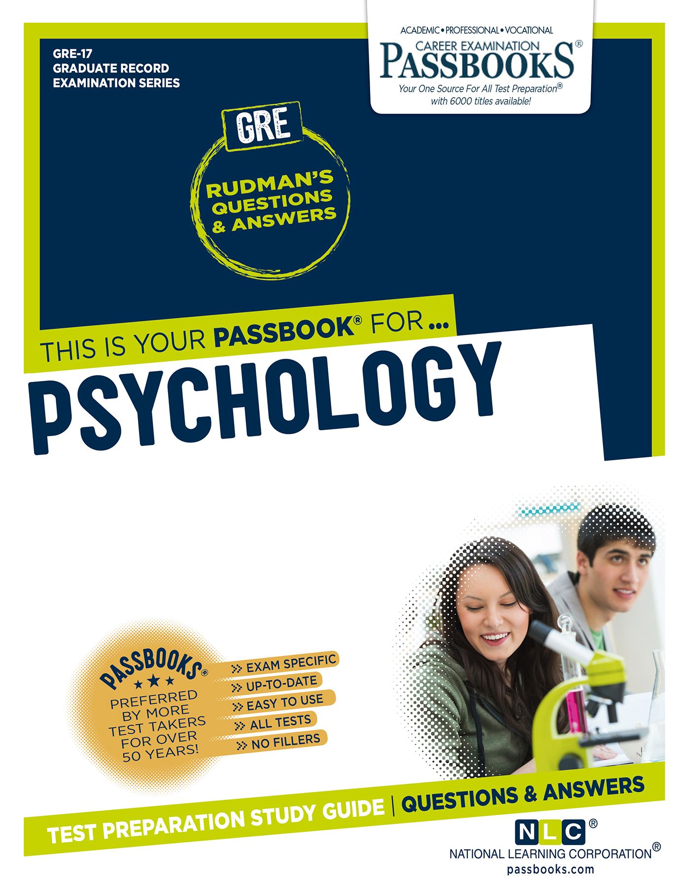 This image is the cover for the book PSYCHOLOGY, Graduate Record Examination Series (GRE)