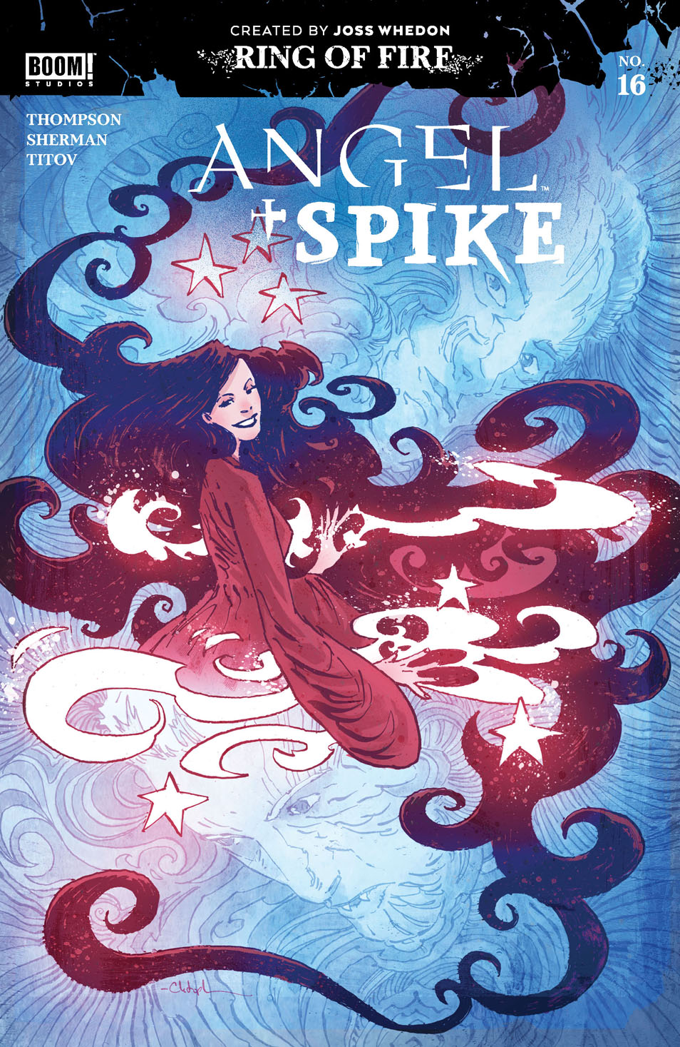 This image is the cover for the book Angel & Spike #16, Angel & Spike