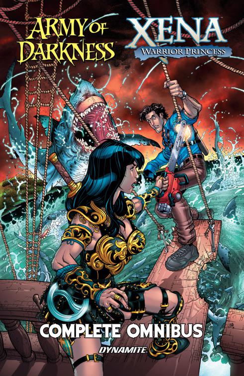 This image is the cover for the book Army of Darkness/Xena Complete Omnibus