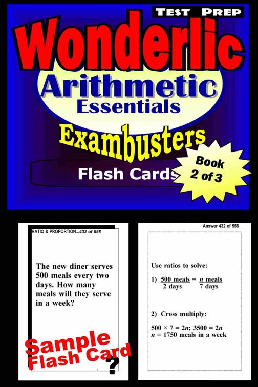Wonderlic Test Prep Arithmetic Review--Exambusters Flash Cards--Workbook 2 of 3, Exambusters Wonderlic