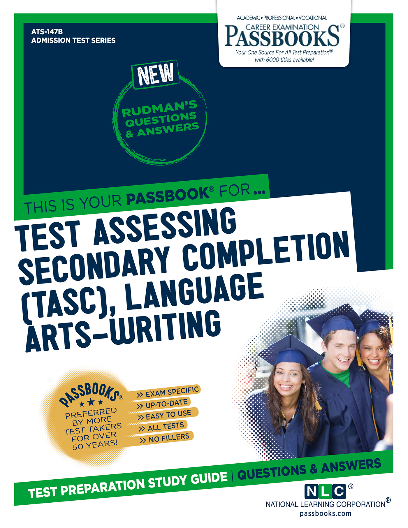 This image is the cover for the book Test Assessing Secondary Completion (TASC), Language Arts-Writing, Admission Test Series