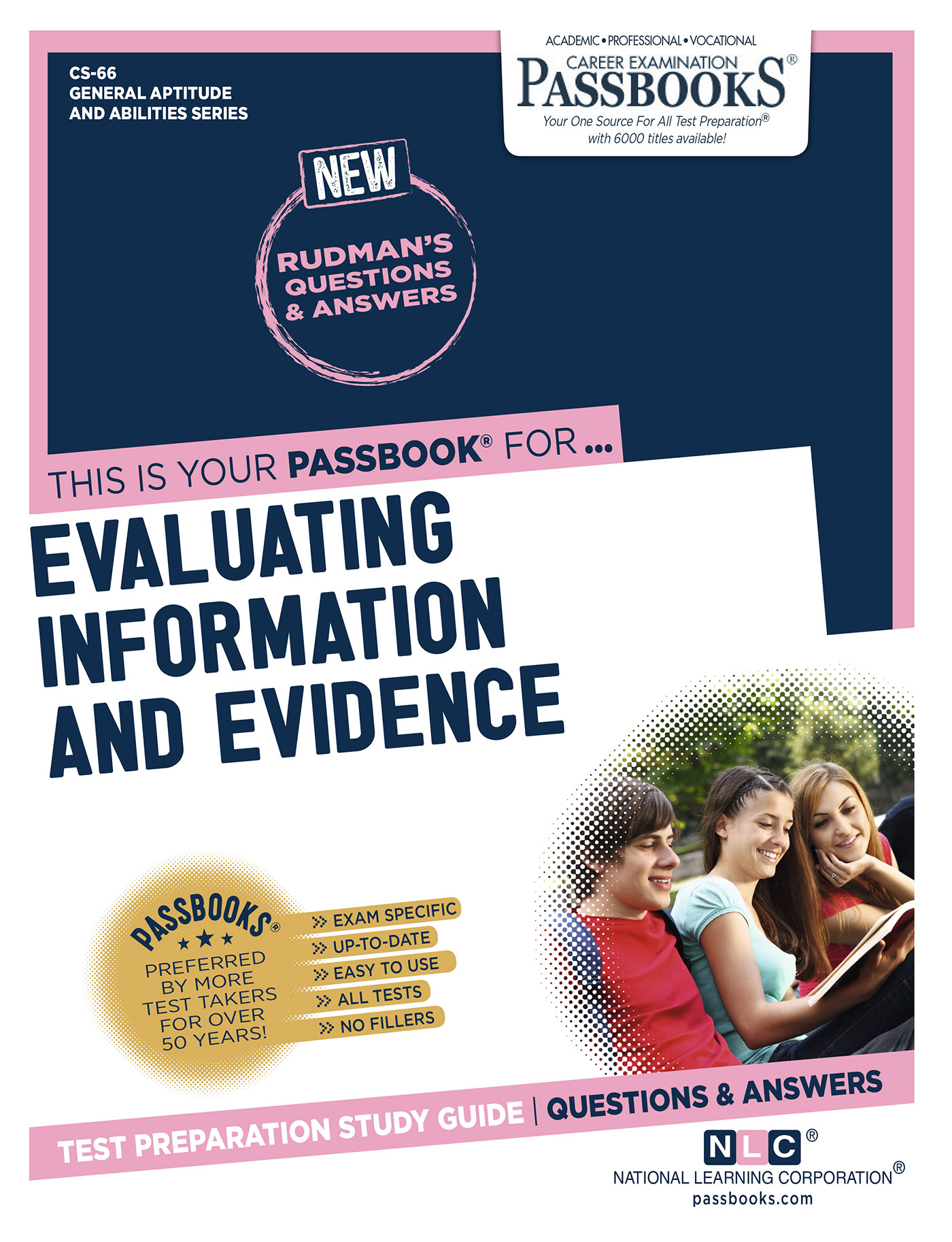 This image is the cover for the book EVALUATING INFORMATION AND EVIDENCE, General Aptitude and Abilities Series (CS)