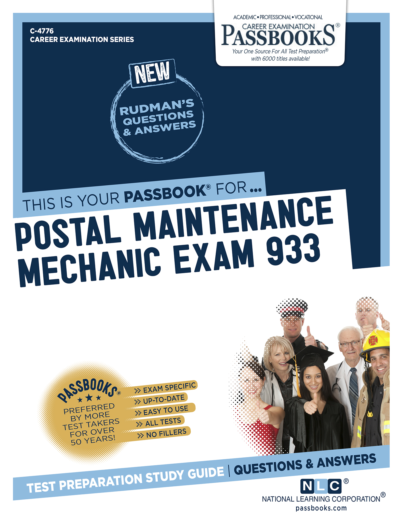 This image is the cover for the book Postal Maintenance Mechanic Exam 933, Career Examination Series