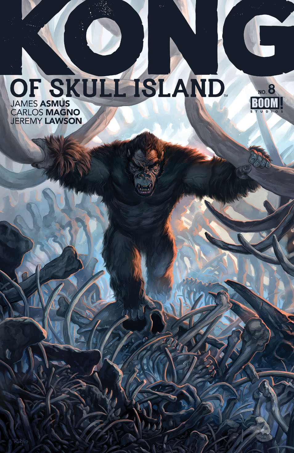 This image is the cover for the book Kong of Skull Island #8, Kong of Skull Island