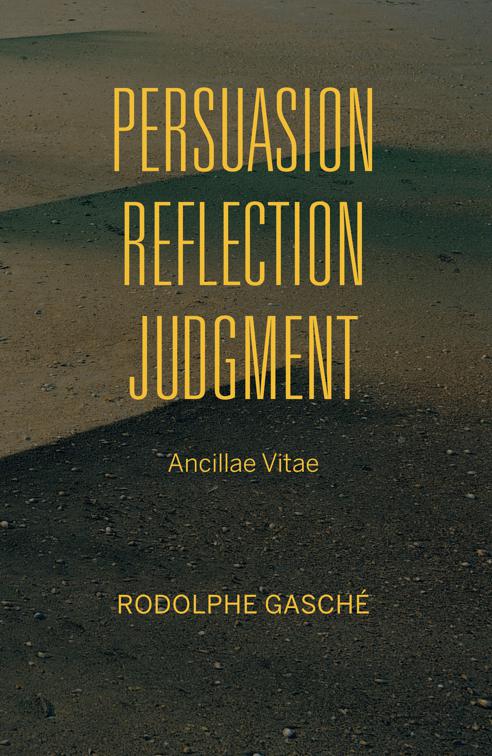 Persuasion, Reflection, Judgment, Studies in Continental Thought