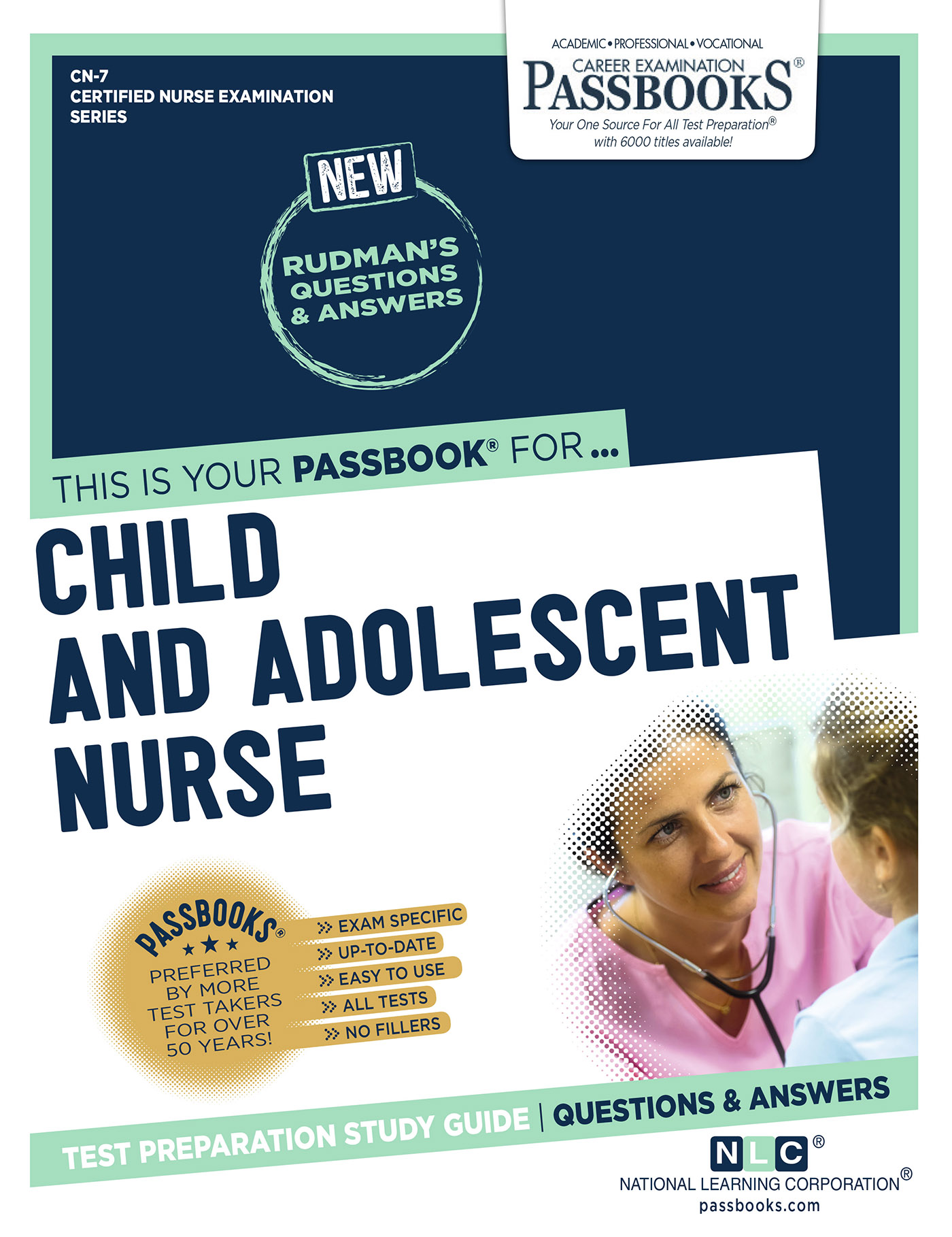 This image is the cover for the book CHILD AND ADOLESCENT NURSE, Certified Nurse Examination Series