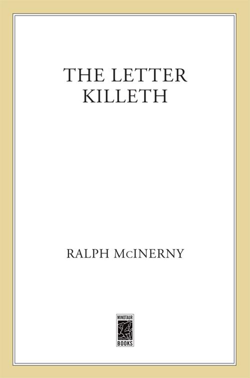 Letter Killeth, Roger and Philip Knight Mysteries