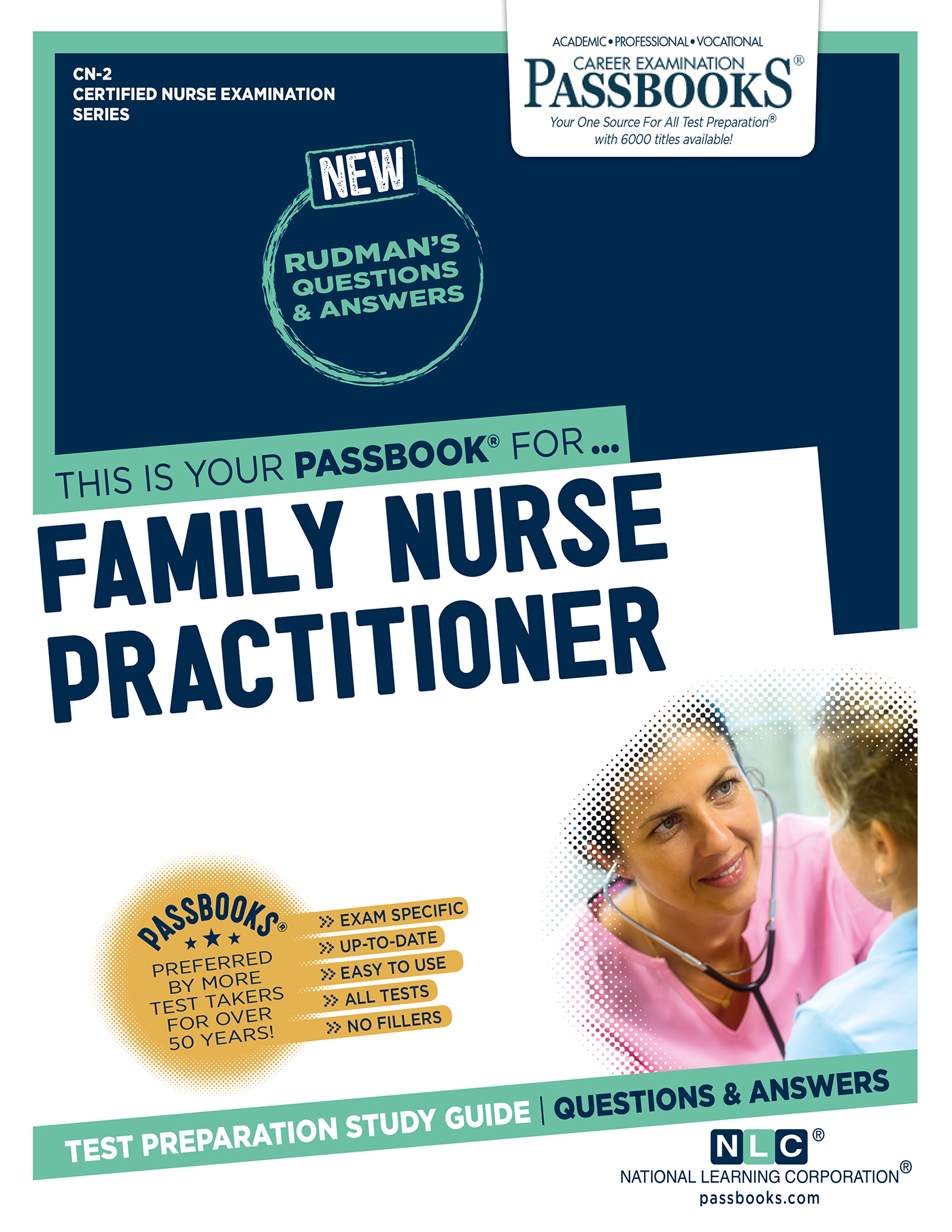 This image is the cover for the book FAMILY NURSE PRACTITIONER, Certified Nurse Examination Series
