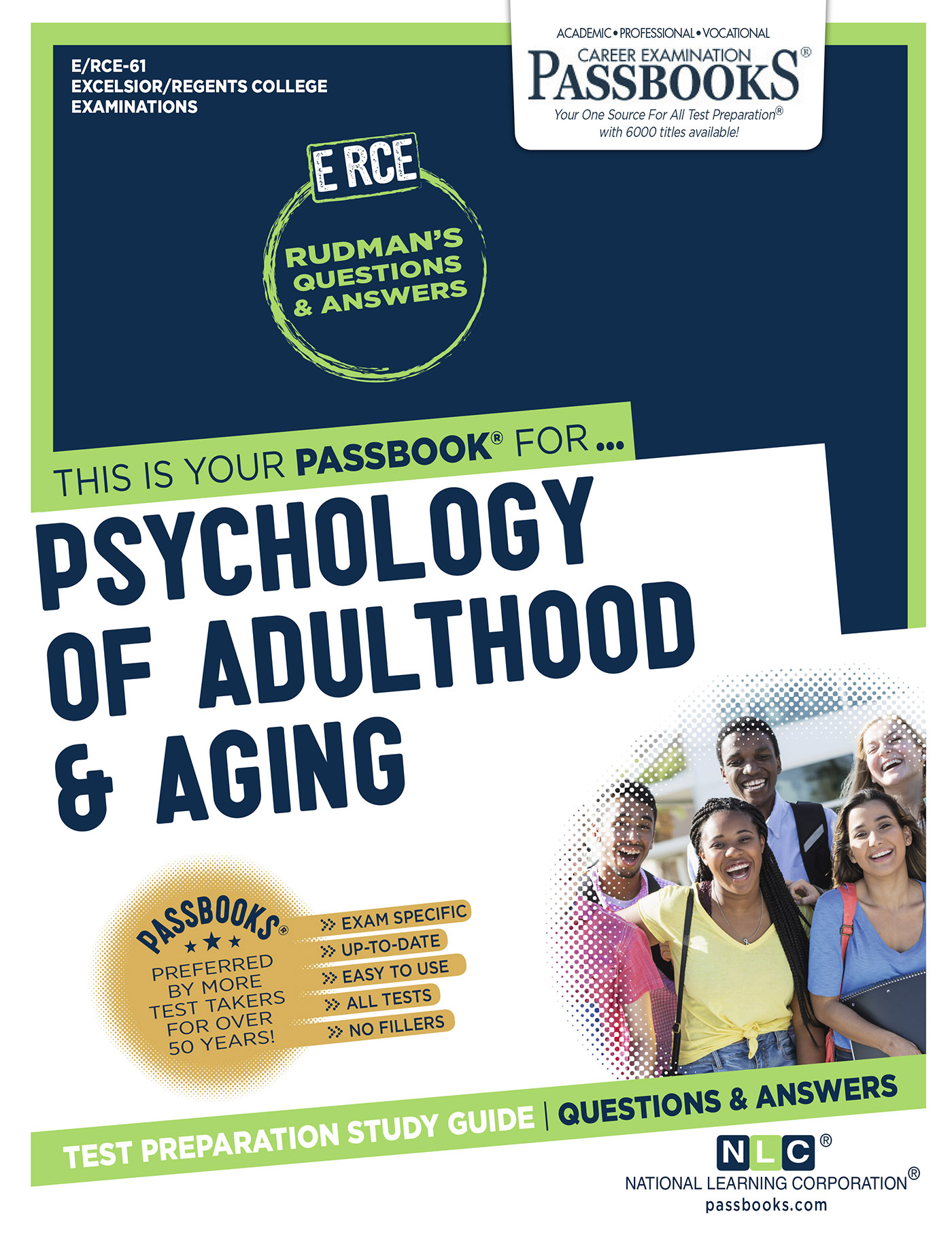 This image is the cover for the book PSYCHOLOGY OF ADULTHOOD & AGING, Excelsior/Regents College Examination Series