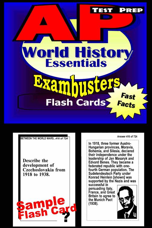 AP World History Test Prep Review--Exambusters Flash Cards, Exambusters AP