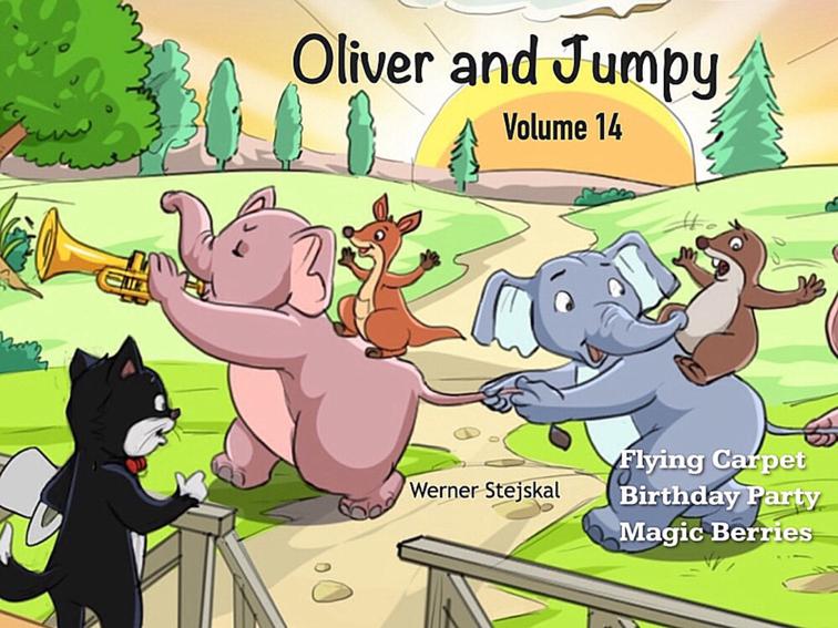 This image is the cover for the book Oliver and Jumpy, Volume 14, Oliver and Jumpy