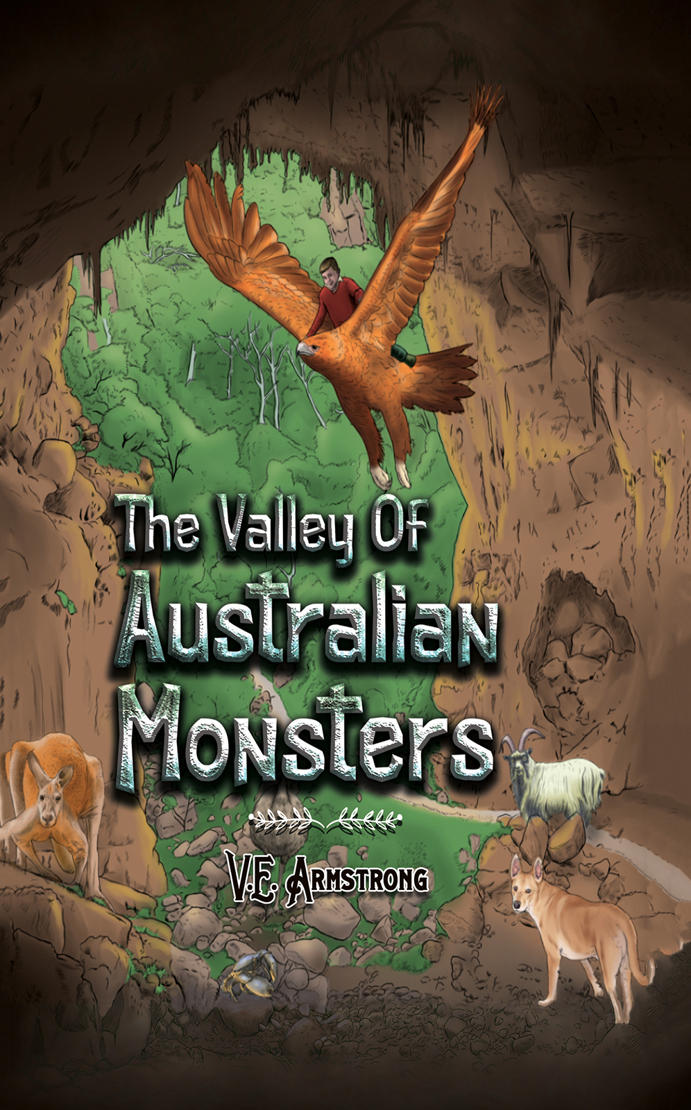 This image is the cover for the book The Valley of Australian Monsters