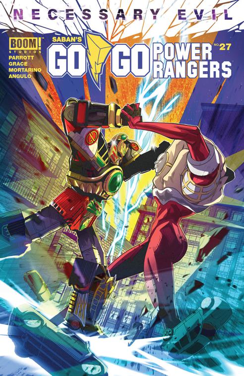 This image is the cover for the book Saban's Go Go Power Rangers #27, Saban's Go Go Power Rangers