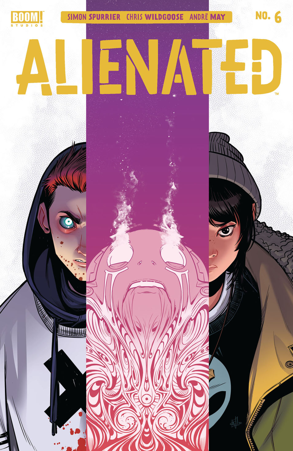 This image is the cover for the book Alienated #6, Alienated