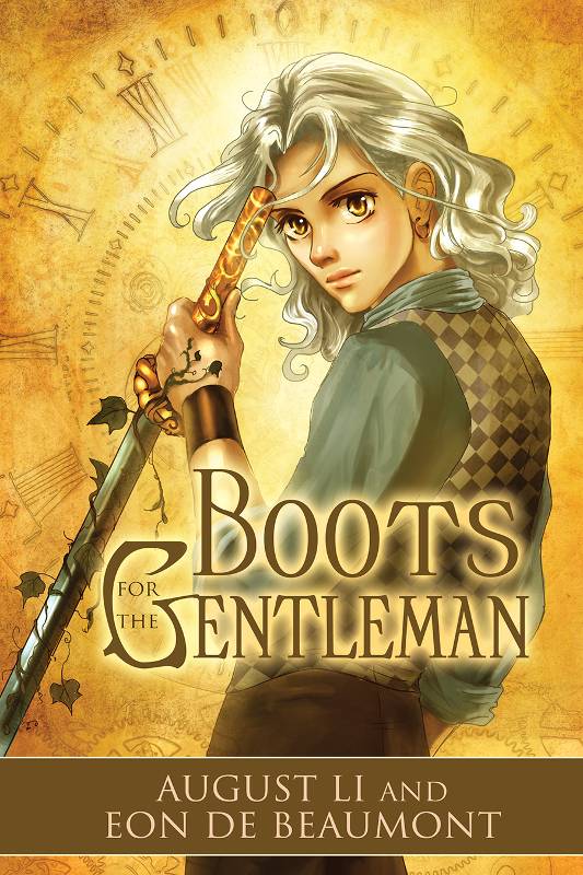 This image is the cover for the book Boots for the Gentleman, Steamcraft and Sorcery