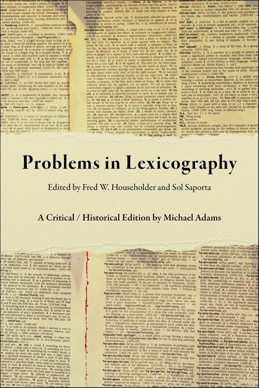 Problems in Lexicography