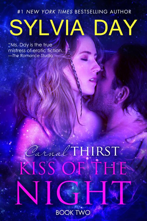 This image is the cover for the book Kiss of the Night, Carnal Thirst