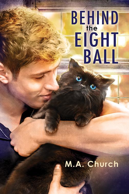 This image is the cover for the book Behind the Eight Ball, Fur, Fangs, and Felines