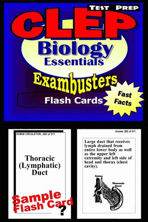 CLEP Biology Test Prep Review--Exambusters Flash Cards, Exambusters CLEP