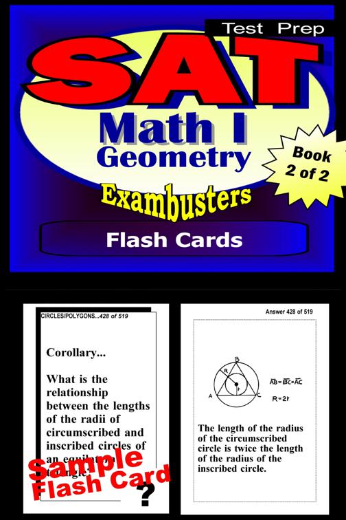 SAT Math Level I Test Prep Review--Exambusters Geometry Flash Cards--Workbook 2 of 2, Exambusters SAT 2