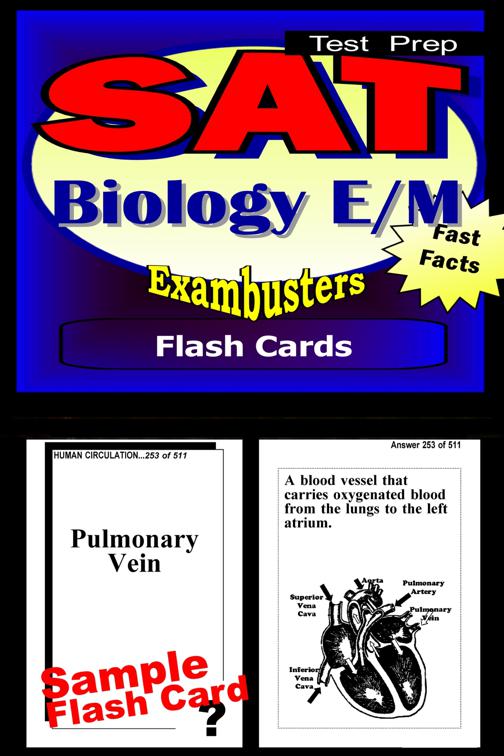 SAT Biology Test Prep E/M Review--Exambusters Flash Cards, Exambusters SAT 2