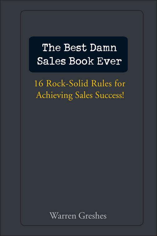 Best Damn Sales Book Ever