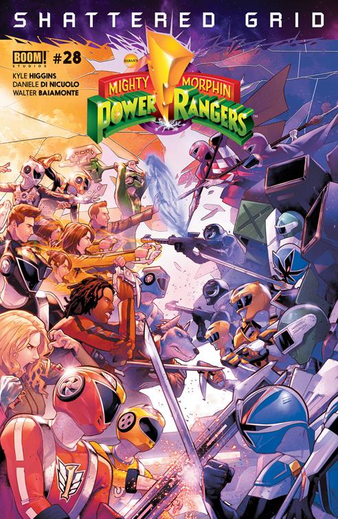 This image is the cover for the book Mighty Morphin Power Rangers #28, Mighty Morphin Power Rangers