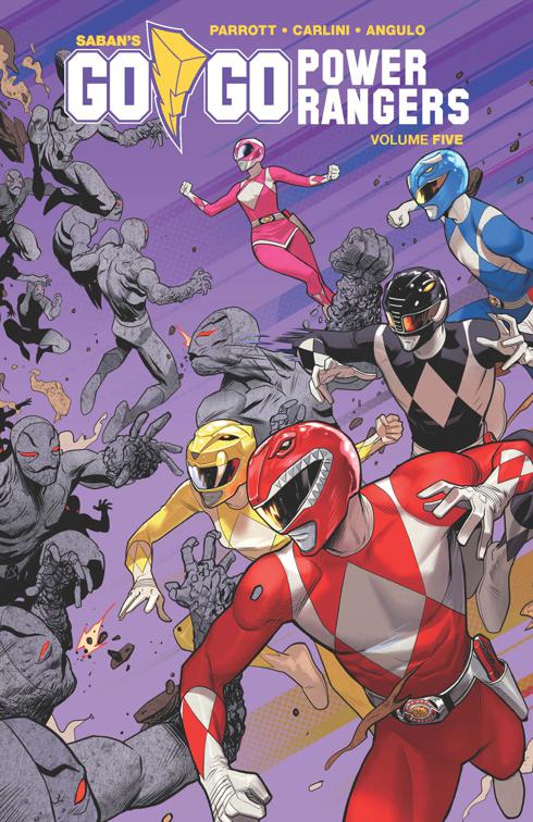 This image is the cover for the book Saban's Go Go Power Rangers Vol. 5, Saban's Go Go Power Rangers