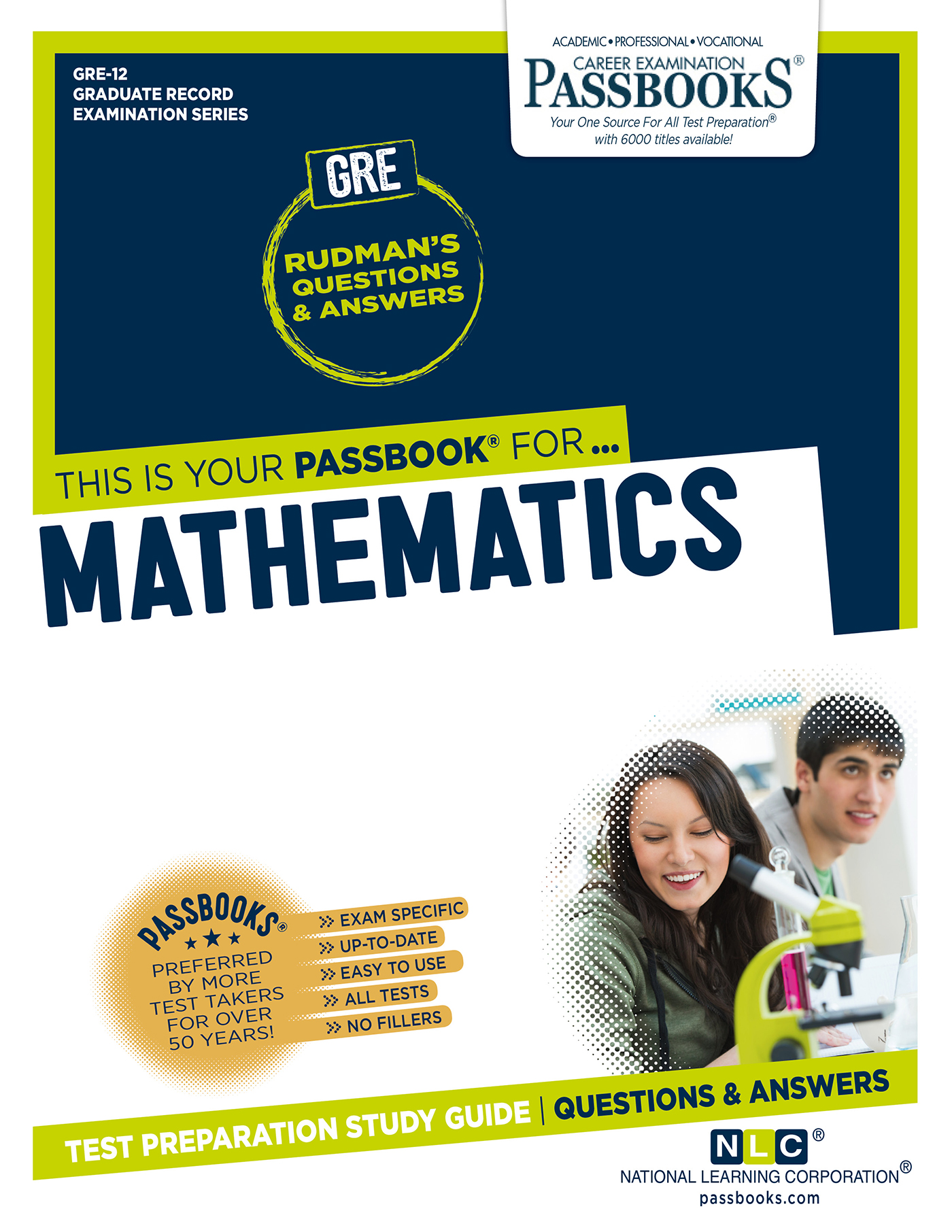 This image is the cover for the book MATHEMATICS, Graduate Record Examination Series (GRE)