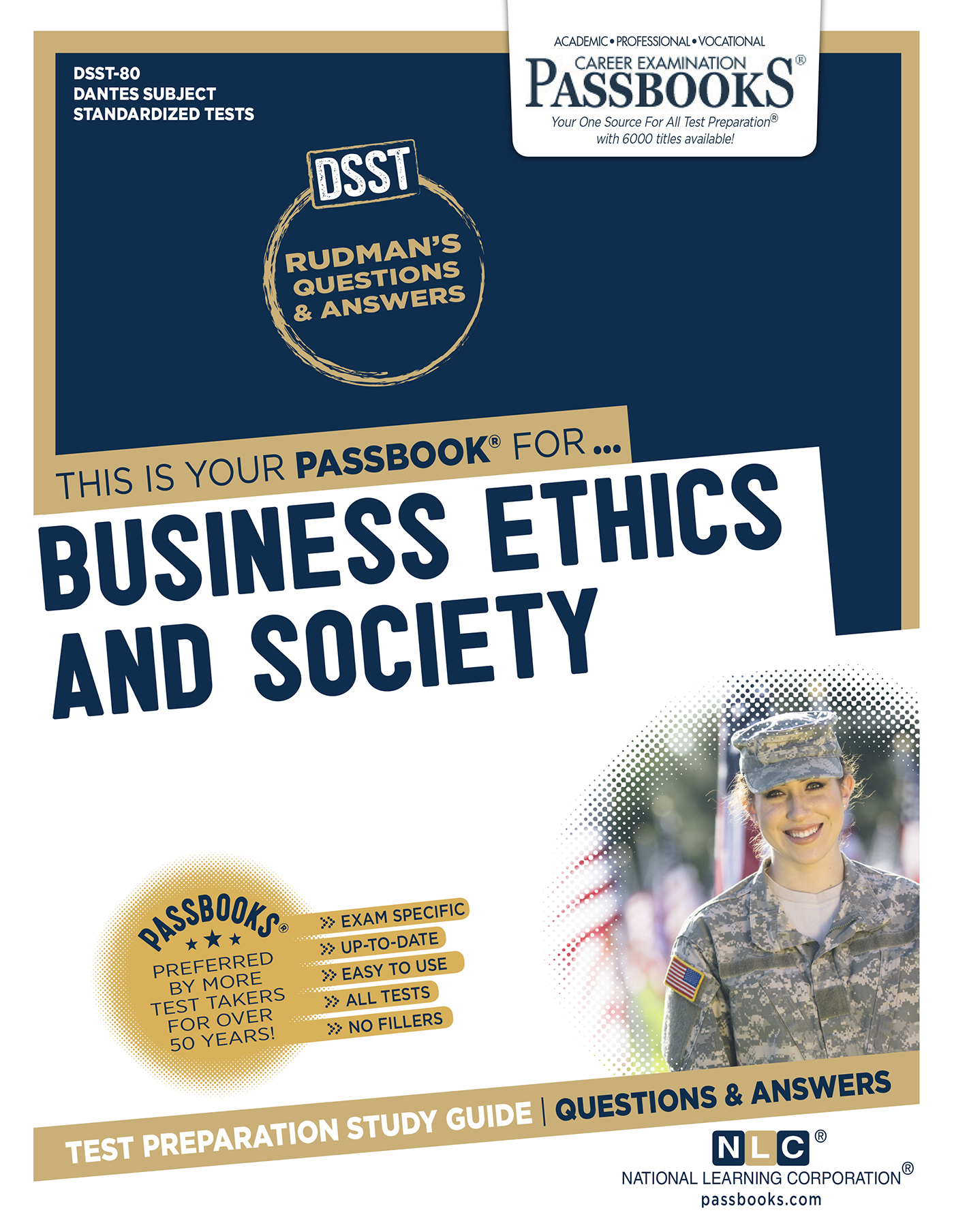 This image is the cover for the book BUSINESS ETHICS AND SOCIETY, DANTES Subject Standardized Tests (DSST)