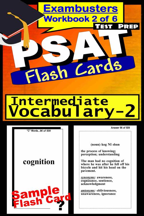 PSAT Test Prep Intermediate Vocabulary 2 Review--Exambusters Flash Cards--Workbook 2 of 6, Exambusters PSAT