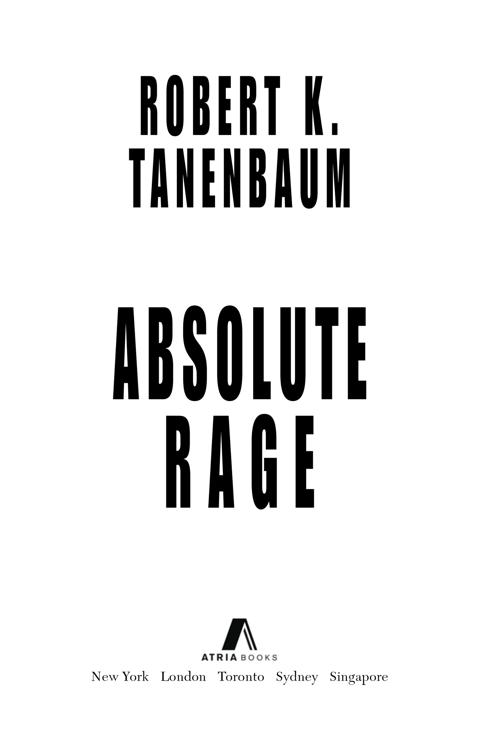 This image is the cover for the book Absolute Rage, The Butch Karp and Marlene Ciampi Series
