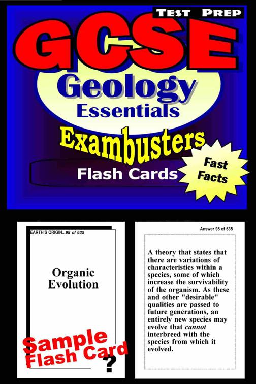 GCSE Geology Test Prep Review--Exambusters Flash Cards, Exambusters GCSE