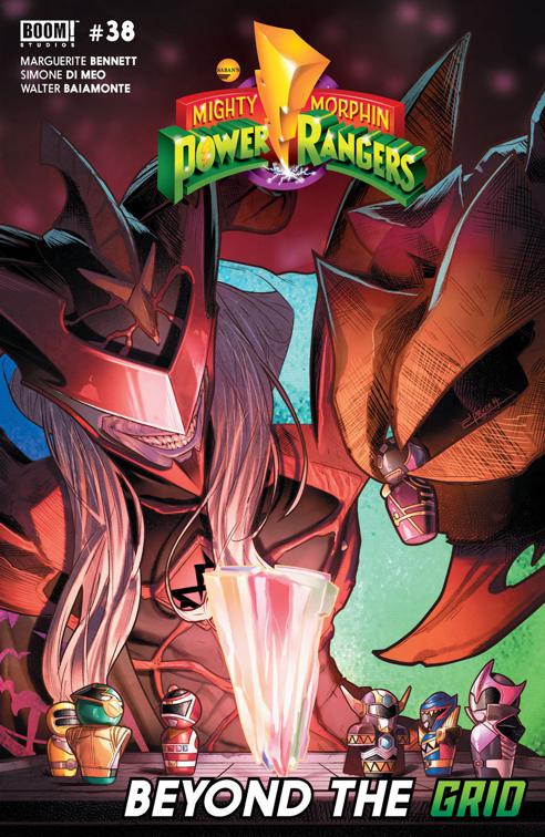 This image is the cover for the book Mighty Morphin Power Rangers #38, Mighty Morphin Power Rangers