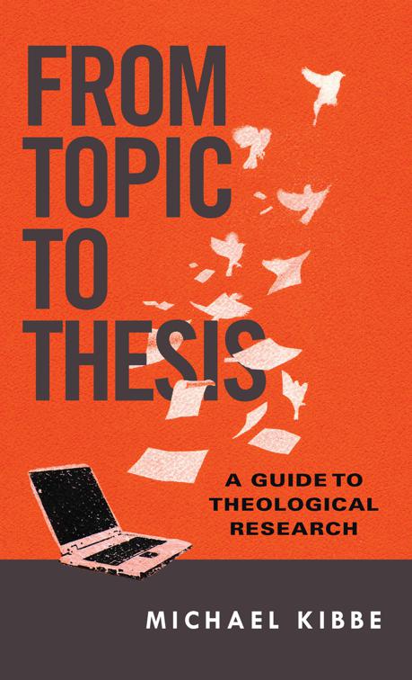 This image is the cover for the book From Topic to Thesis