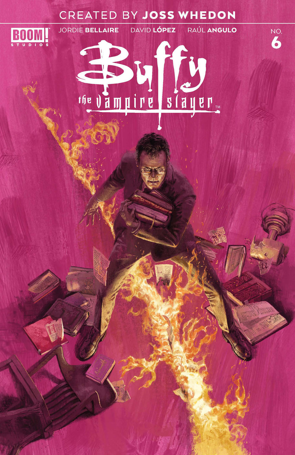 This image is the cover for the book Buffy the Vampire Slayer #6, Buffy the Vampire Slayer
