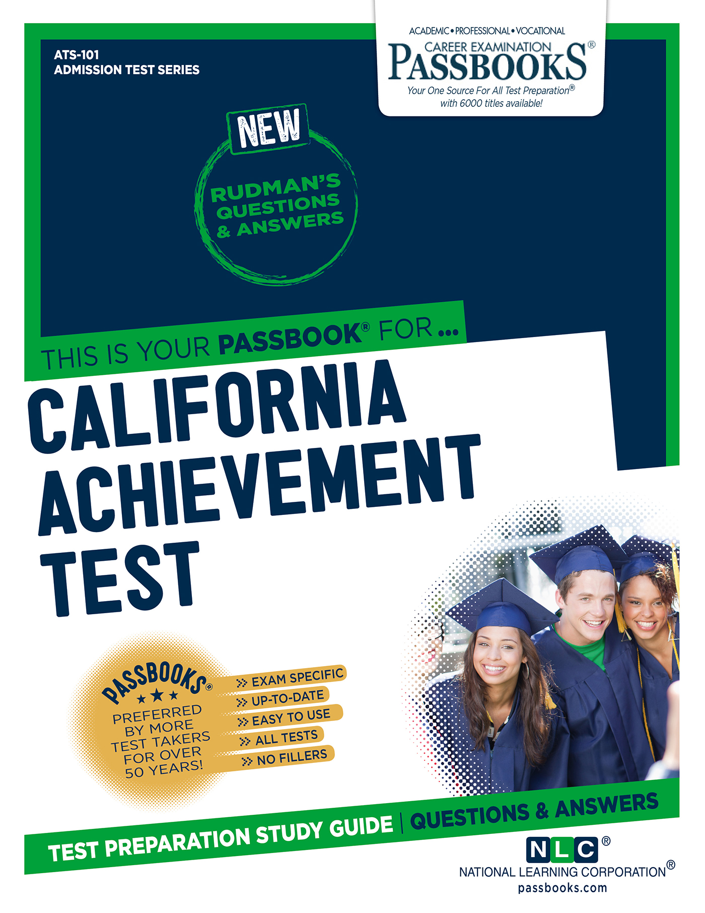 This image is the cover for the book CALIFORNIA ACHIEVEMENT TEST (CAT), Admission Test Series